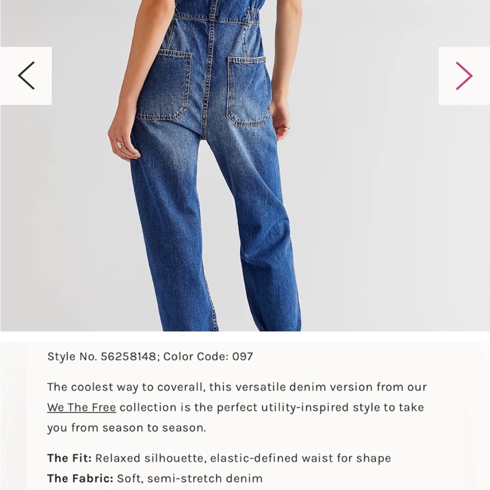 arci Denim jumpsuit in size XS. Worn once, can add pics if requested.